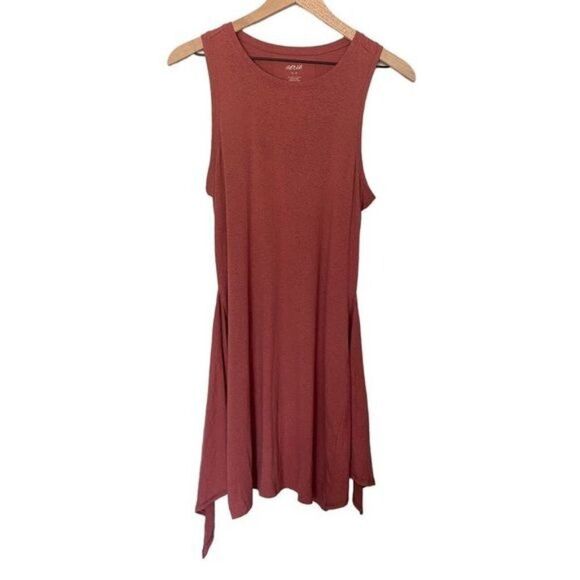 Aerie Small Red Tank Dress Sundress Lightweight T-Shirt Soft Flowy - Picture 1 of 12